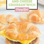 Homemade Burger King sausage egg and cheese croissan'wich on parchment paper.
