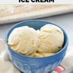 A bowl of homemade Cold Stone Creamery cake batter ice cream.