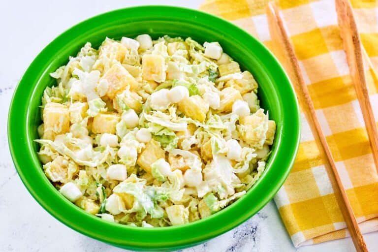 Hawaiian Pineapple Coleslaw with Marshmallows