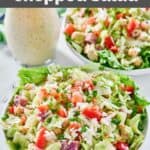 Homemade Cucina Cucina chopped salad and dressing.