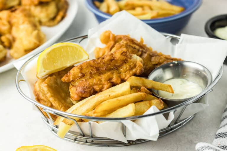 Classic Beer Battered Fish and Chips: