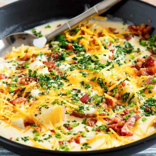 A bowl of O'Charley's loaded potato soup.