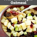 A bowl of copycat McDonald's fruit and maple oatmeal.