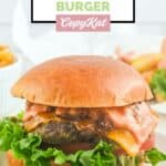 Homemade In-N-Out animal style burger on a plate.