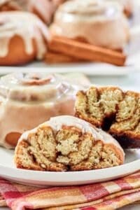 Copycat Panera cinnamon rolls on a plate.