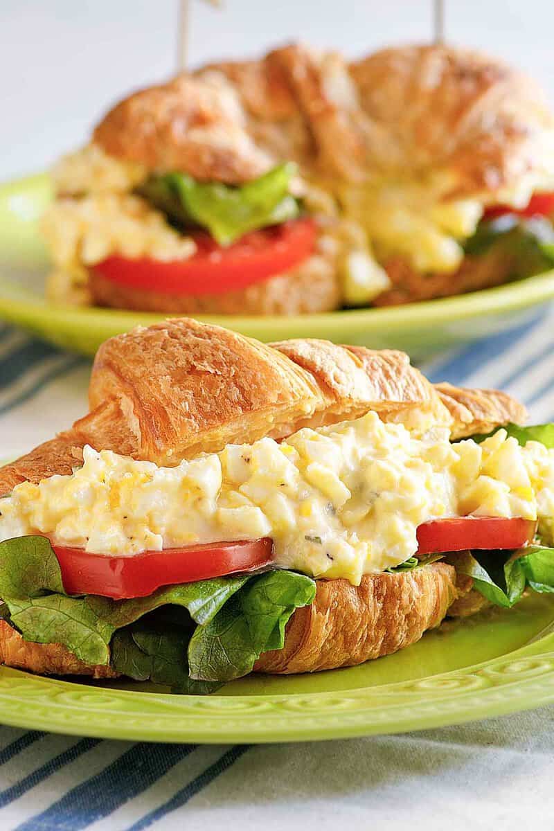 Copycat chicken salad chick egg salad sandwiches.