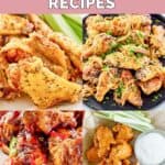 Copycat lemon pepper, coal fired, Asian zing, and Buffalo chicken wings.