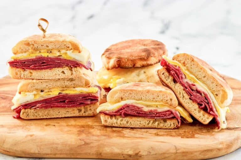 Corned Beef Breakfast Sandwich with Swiss