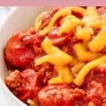 Homemade Jollibee Filipino spaghetti in a bowl.