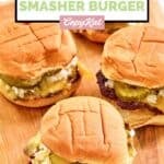 Several homemade sonic double smasher burgers.