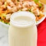 A jar of homemade Applebee's oriental salad dressing.