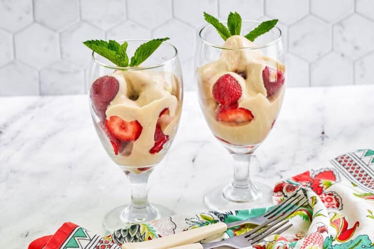 La Madeleine Strawberries Romanoff