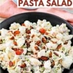 Homemade Suddenly Salad ranch and bacon pasta salad.