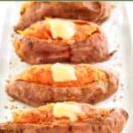 Homemade Outback baked sweet potatoes with brown sugar and honey butter.