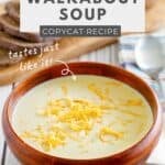 Homemade Outback Steakhouse walkabout soup in a wood bowl.