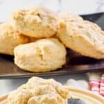Homemade sweet biscuits served with butter.