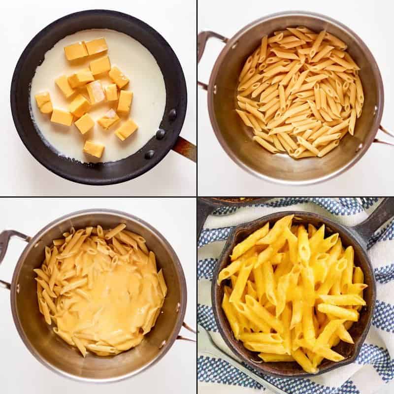 Making and serving copycat Outback Steakhouse mac and cheese.
