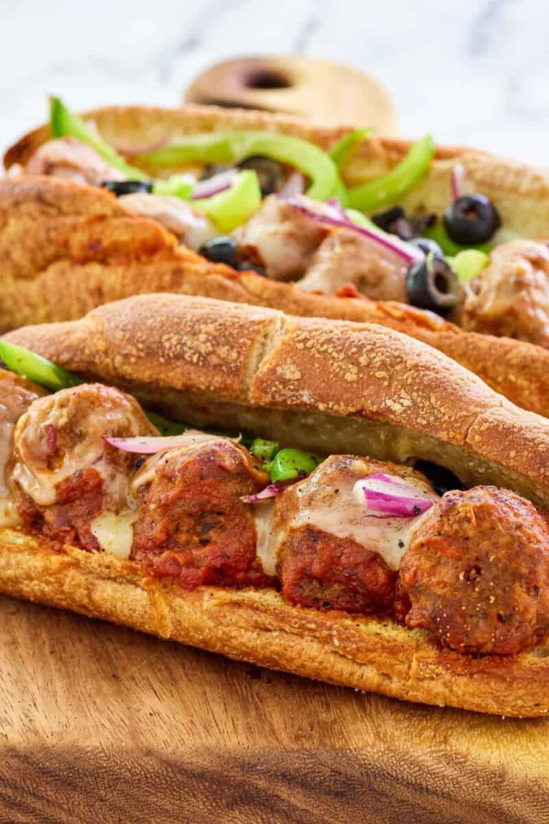 Copycat Subway meatball sub sandwiches.