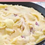 A bowl of buttery homemade Cheesecake Factory mashed potatoes.