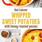 A bowl of Red Lobster whipped sweet potatoes and the ingredients to make it.