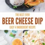 Beer cheese dip and the ingredients to make it.