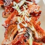 Asian ribs on a platter.