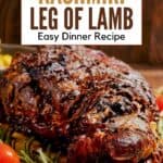A leg of lamb prepared Indian Kashmiri style.