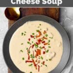 Rich and creamy cheese soup made with bacon and dark beer.