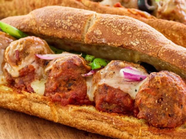 Subway meatball sub sandwich