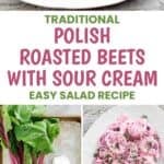 Ingredients for Polish roasted beets with sour cream and the salad.