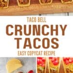Copycat Taco Bell crunchy tacos and the ingredients to make them.