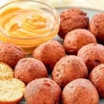 Hush puppies like Captain D's on a plate.
