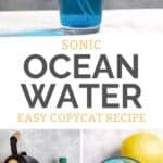 Copycat Sonic ocean water and the ingredients to make it.