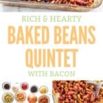 Baked beans quintet and the ingredients to make it.