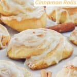 Copycat Cinnabon bread machine cinnamon rolls and cinnamons sticks.