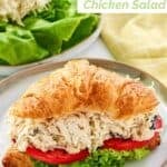 Copycat Chicken Salad Chick Greek Goddess chicken salad sandwich.