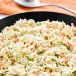 Copycat Corky's BBQ coleslaw in a bowl.