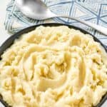 A large bowl of copycat Golden Corral buttermilk mashed potatoes.