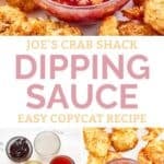 Copycat Joe's Crab Shack dipping sauce and the ingredients to make it.