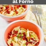 Bowls of copycat Olive Garden tortellini alforno.