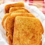 Copycat Raising Cane's Texas toast slices in a basket.