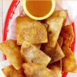 A basket of copycat Taco Bell Crispitos.