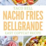 Copycat Taco Bell nacho fries bellgrande and the ingredients to make them.