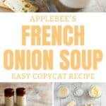 Copycat Applebee's French onion soup and the ingredients to make it.