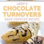 Copycat Arby's chocolate turnovers on a platter.