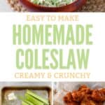 Homemade coleslaw and the ingredients to make it.