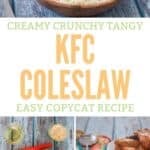 Copycat KFC coleslaw and the ingredients to make it.