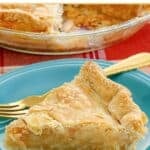 Homemade mock apple pie made with Ritz crackers.