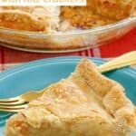 A slice of homemade mock apple pie.
