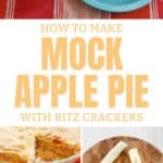 Homemade mock apple pie and the ingredients to make it.
